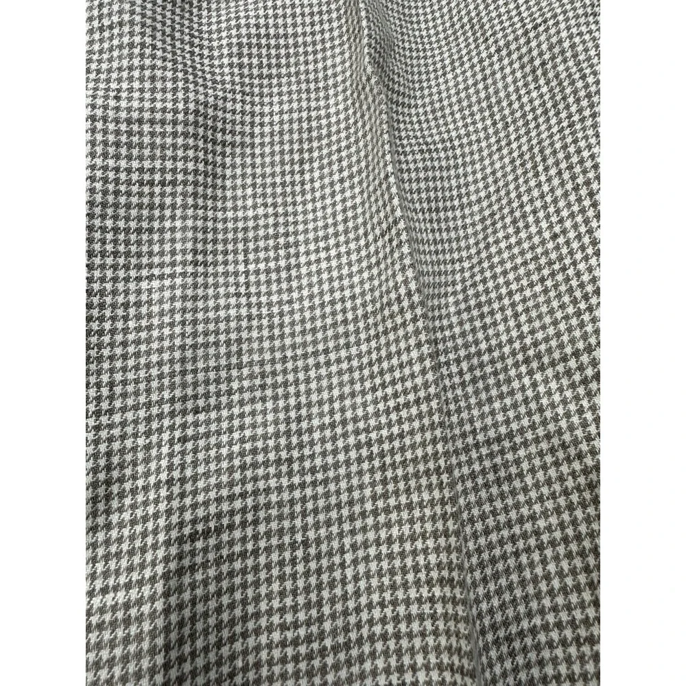 Banana Republic 100% Linen Taupe Houndstooth Dress Trousers / Men's 32